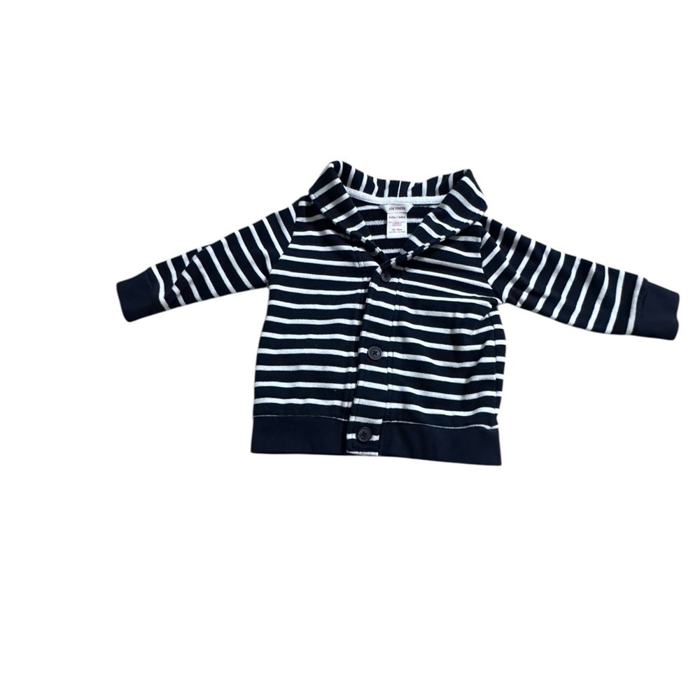 Joe Fresh Navy and White Striped Sweater